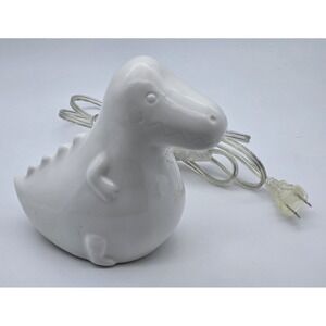 Hobby Lobby Dinosaur Night Light Plug In White Ceramic Kids Nursery Decor Lamp